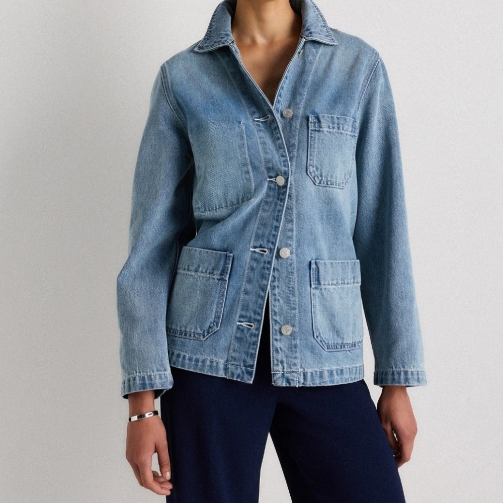Quince Organic Cotton Denim Chore Jacket | XS | NWOT